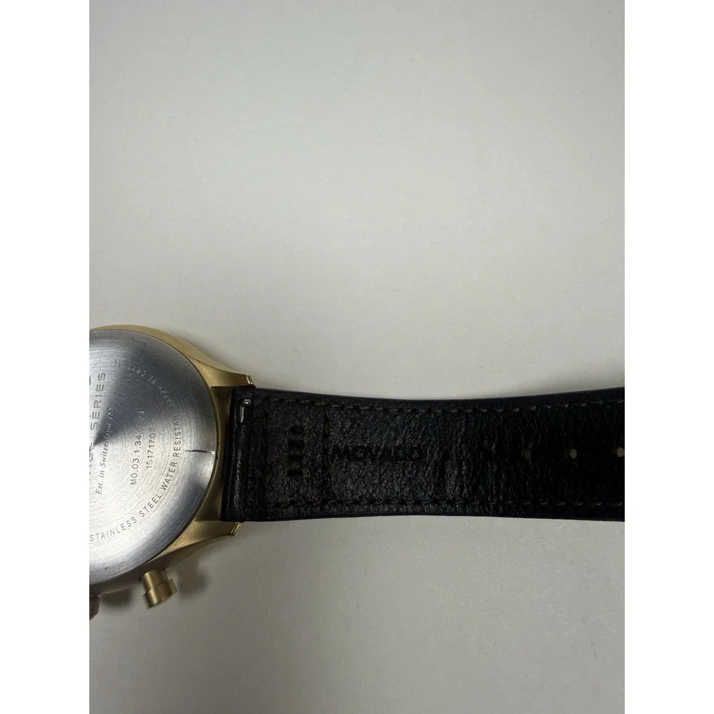 Movado Heritage Series Chronograph Swiss Men's Watch MO.03.1.34.6324 Black Dial